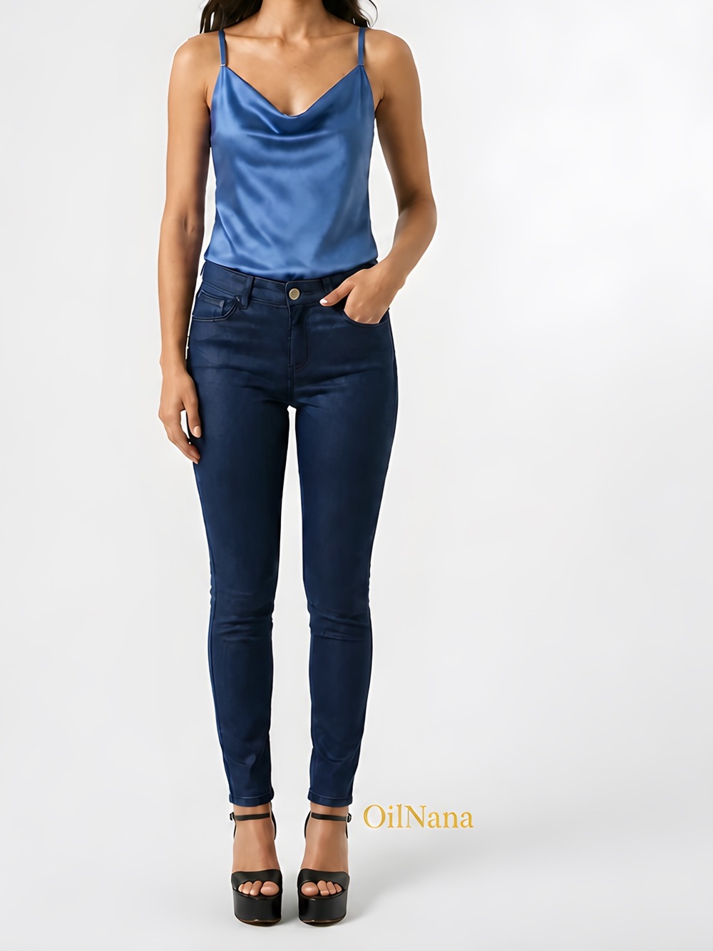 L'AGENCE Margot Skinny Jeans Womens 25 Indigo Blue Excellent‎ High Rise